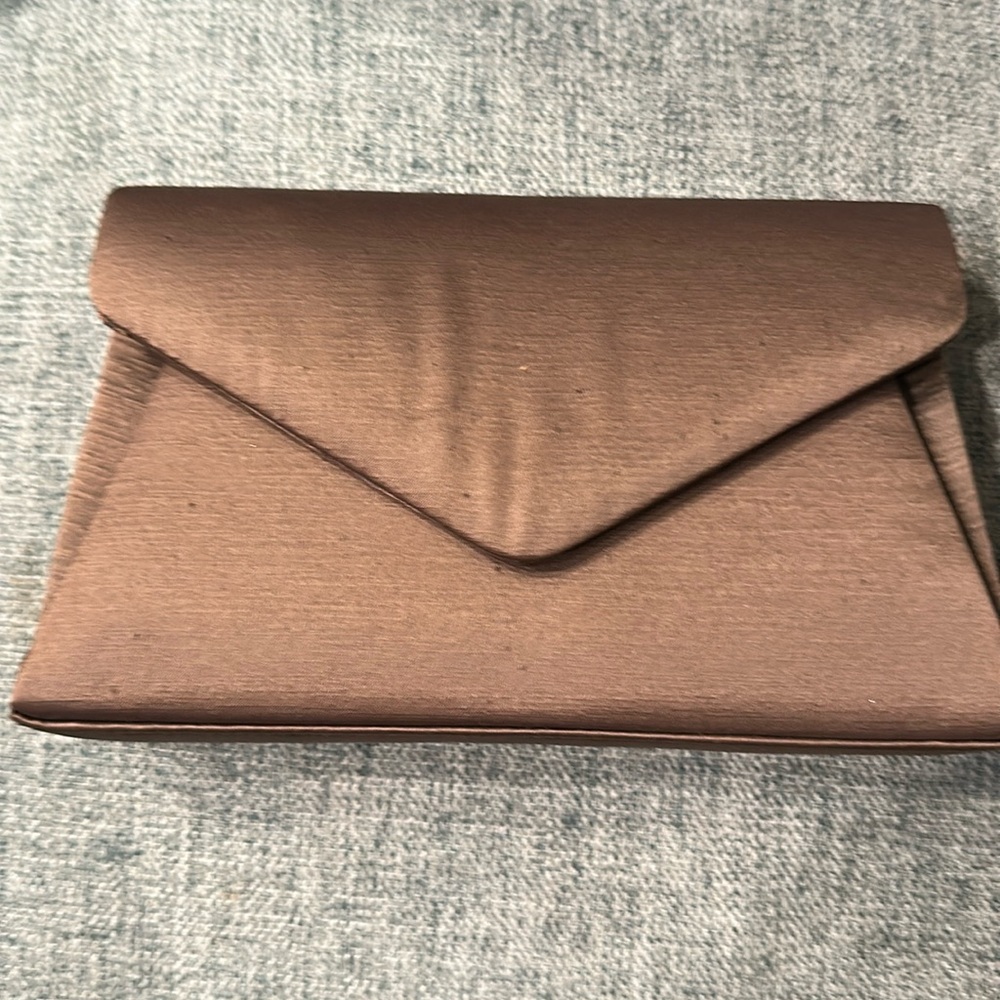 Valerie Stevens Olive Green Silk Clutch- Elegant and Timeless!